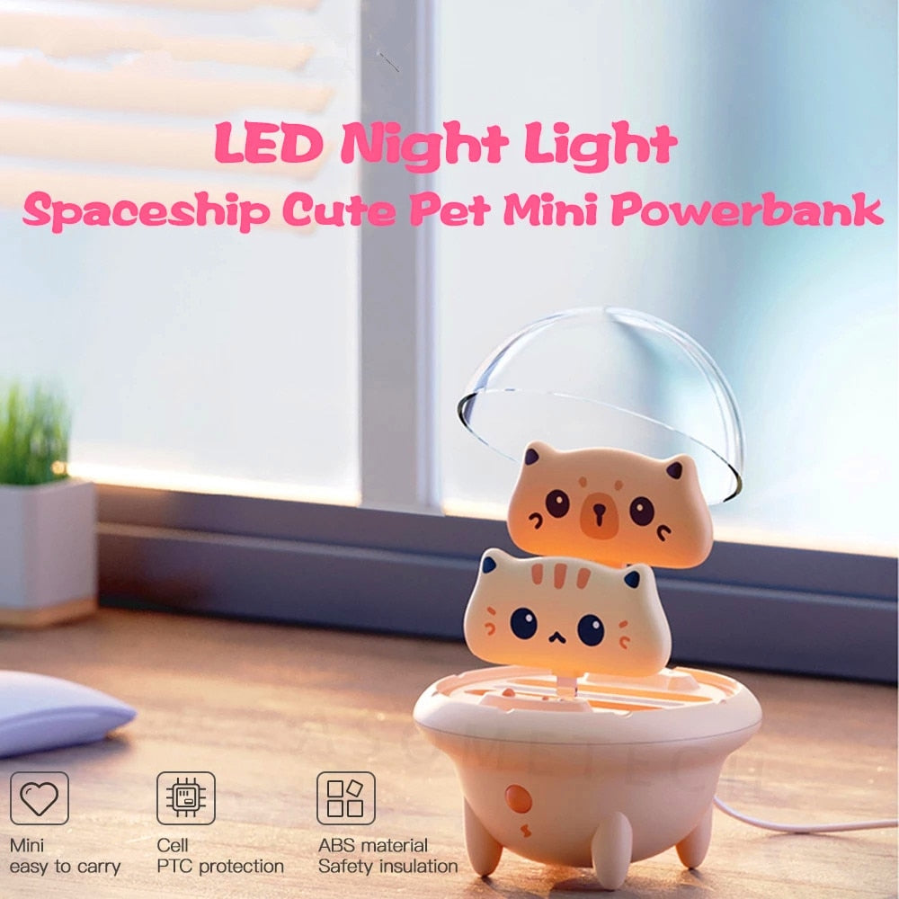 Cute Pet Spaceship USB Humidifier Home Mini Wireless Charging